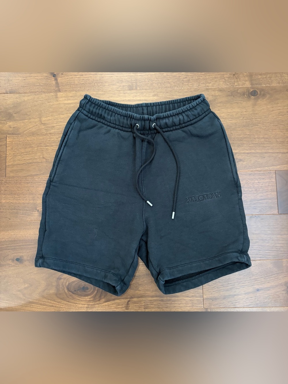 Jordan Men’s Black Embroidered Air Jordan Athletic Shorts